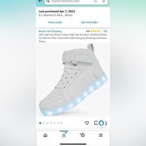 LED light up shoes - size 6.5